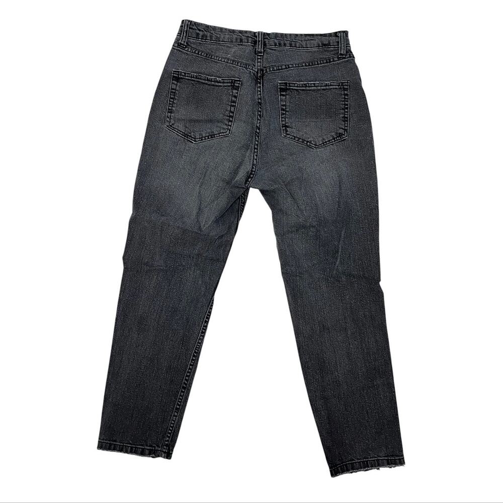 Wilde fable high rise mom jeans black distressed ankle length size 4 casual - Picture 4 of 6
